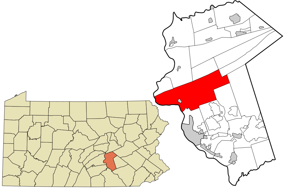Locator map of Middle Paxton