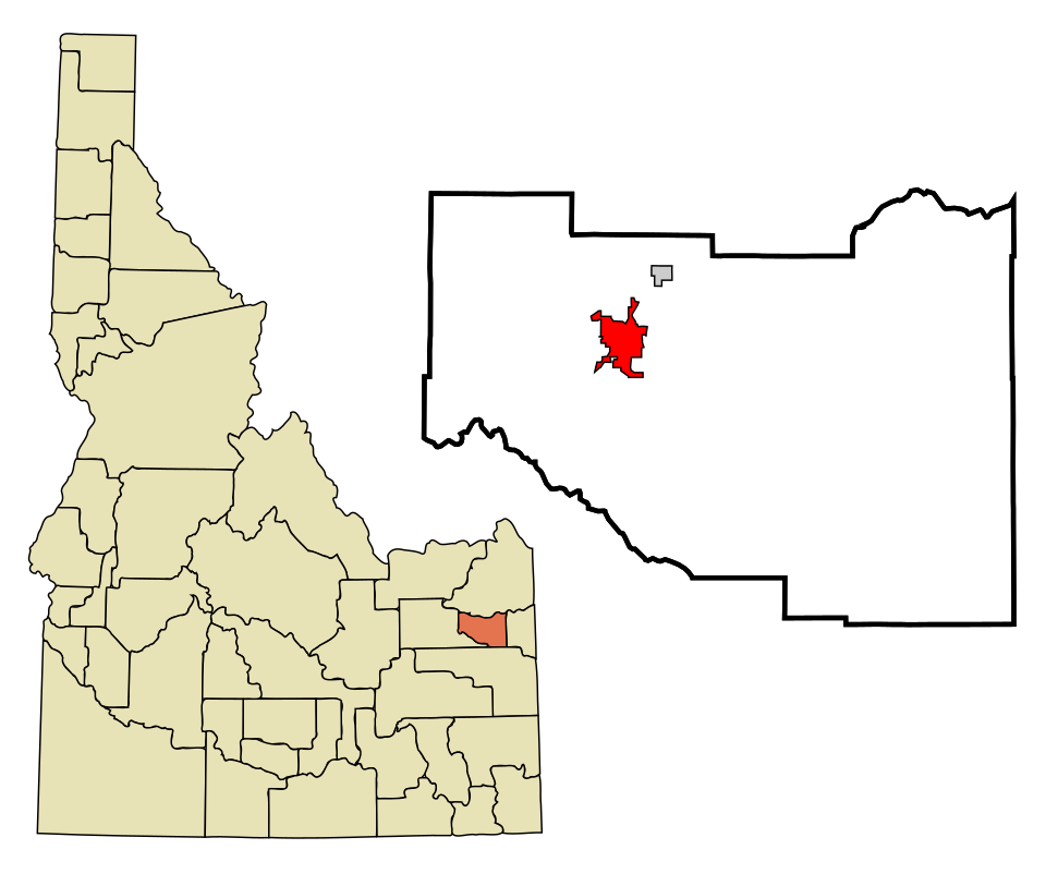 Locator map of Rexburg
