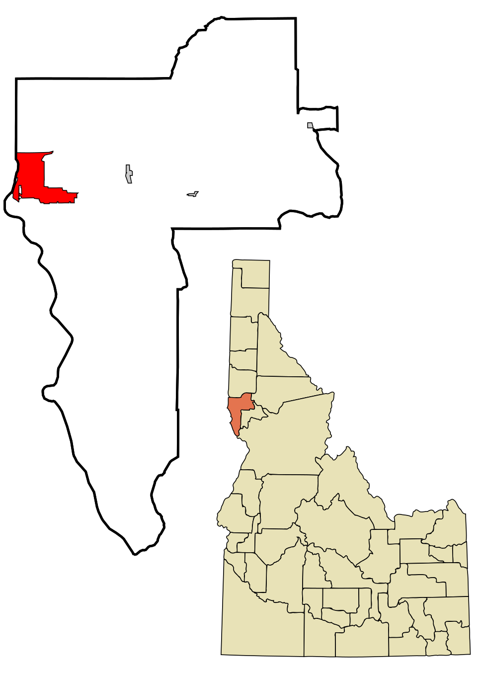Locator map of Lewiston