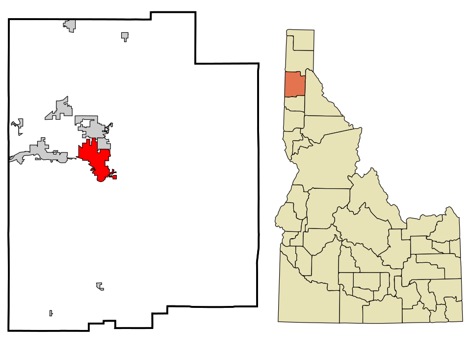 Map of Coeur d'Alene