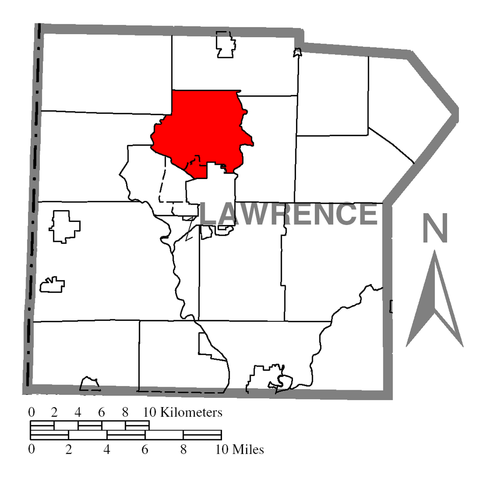 Locator map of Neshannock