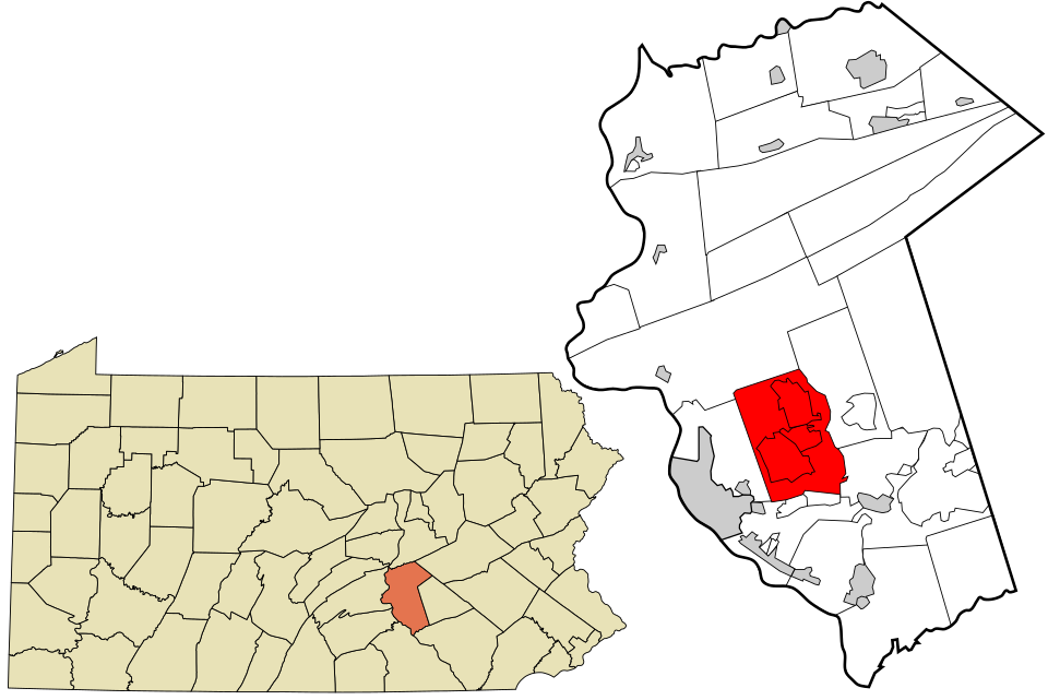Locator map of Lower Paxton