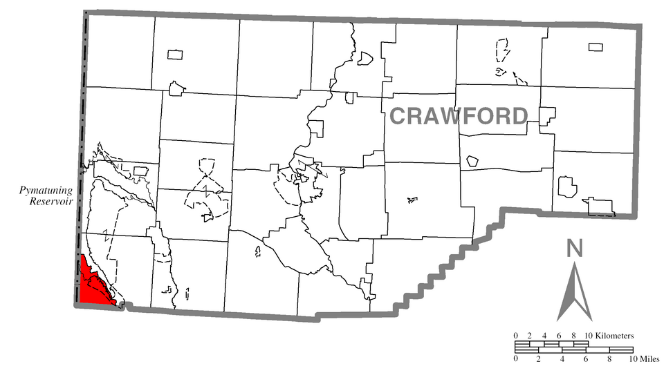 Locator map of West Shenango