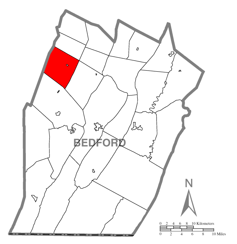 Locator map of West St. Clair
