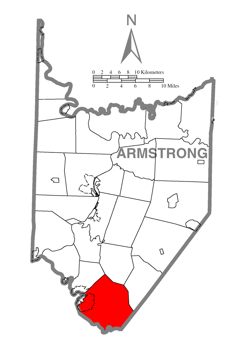 Locator map of Kiskiminetas