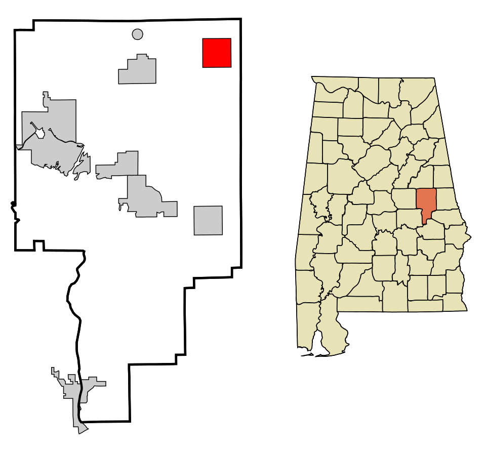 Locator map of Daviston