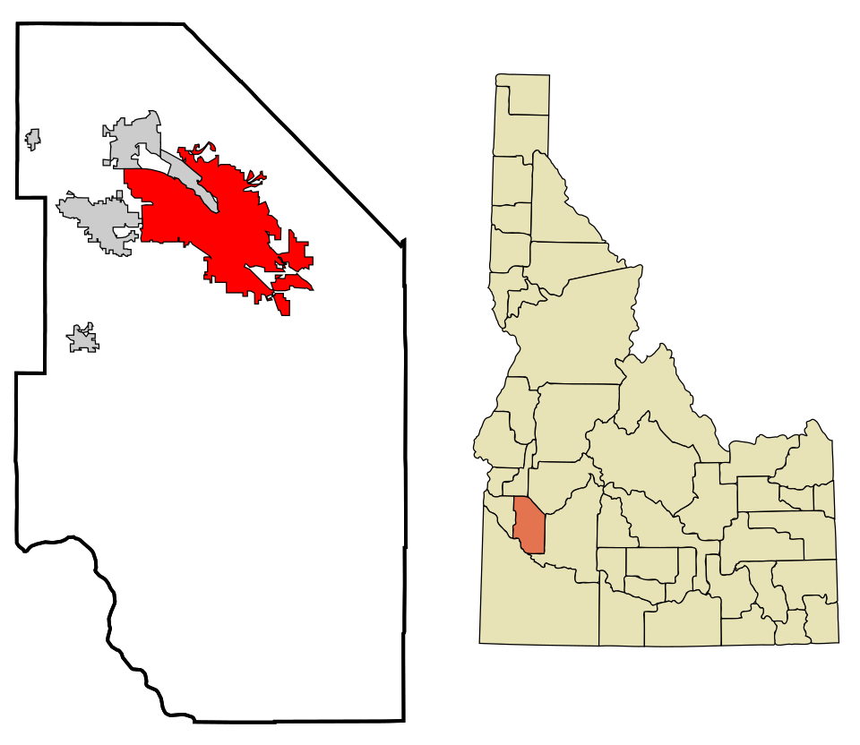 Locator map of Boise