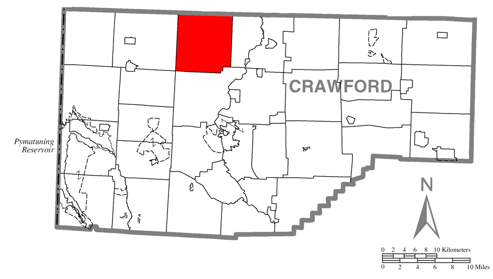 Locator map of Cussewago