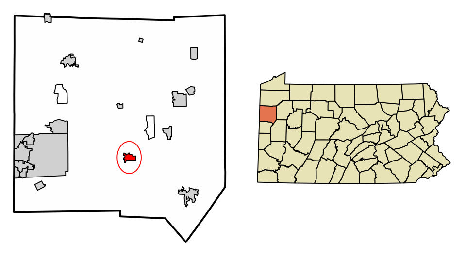 Locator map of Mercer