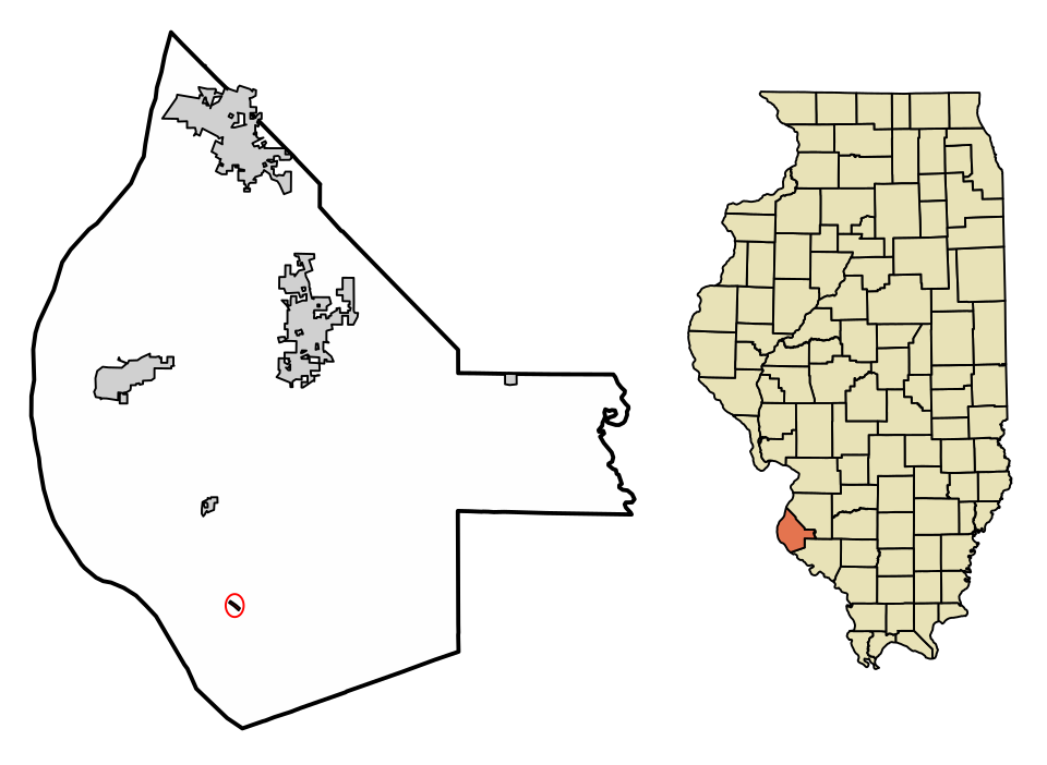 Locator map of Fults