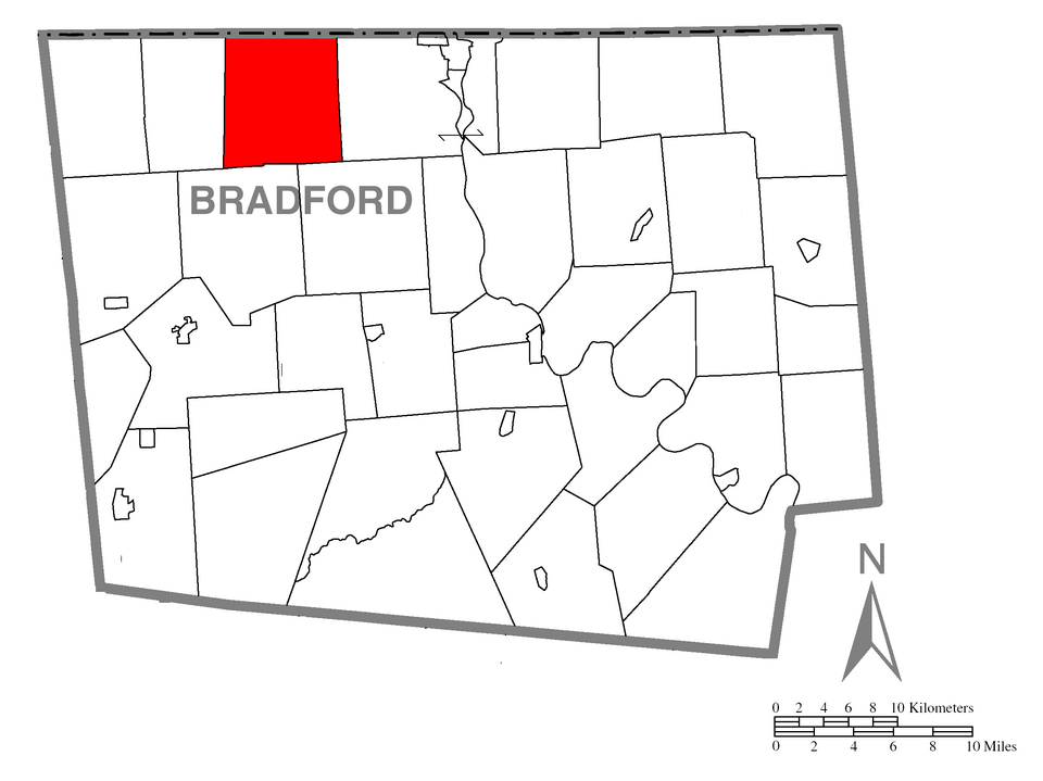 Locator map of Ridgebury