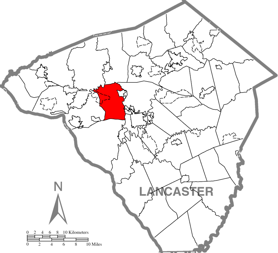 Locator map of East Hempfield