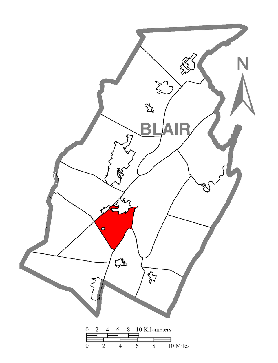 Locator map of Blair