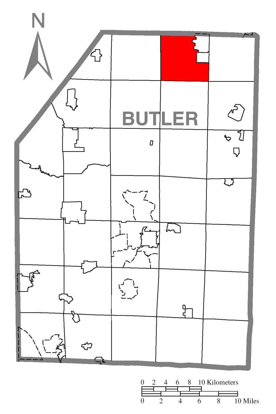 Locator map of Venango