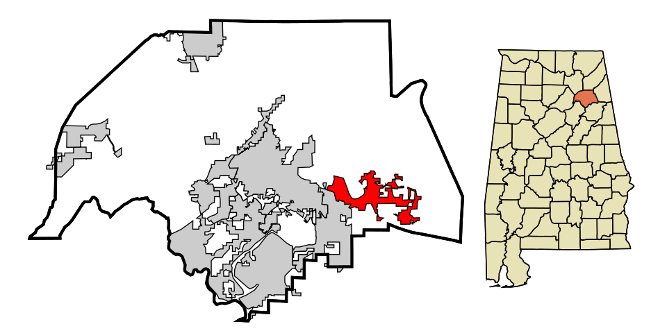 Map of Hokes Bluff
