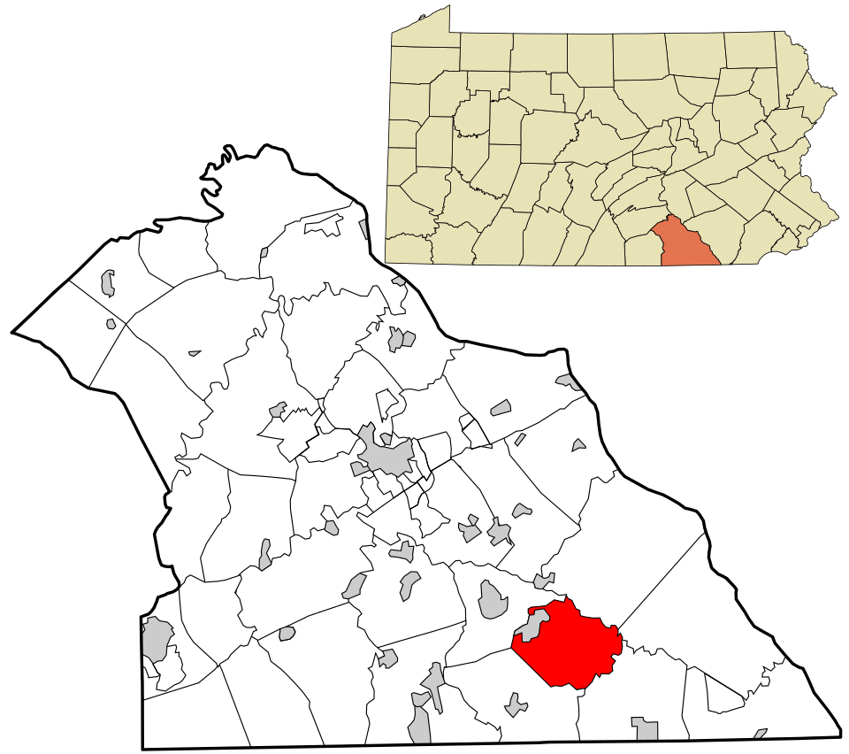 Locator map of East Hopewell