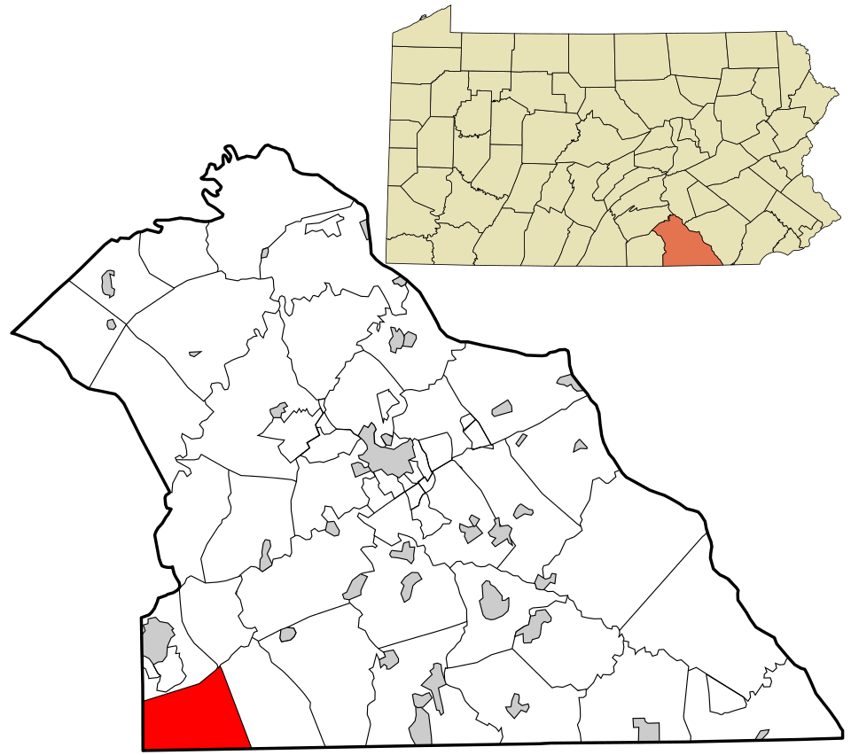 Locator map of West Manheim