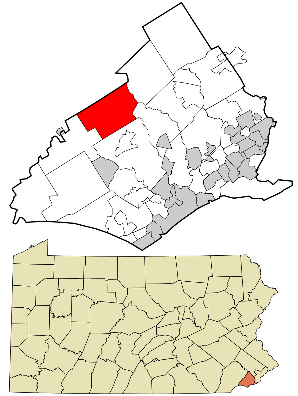 Locator map of Edgmont