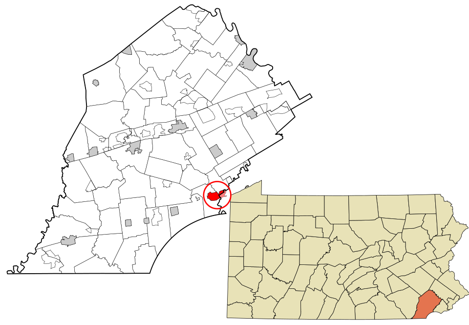 Locator map of Chadds Ford