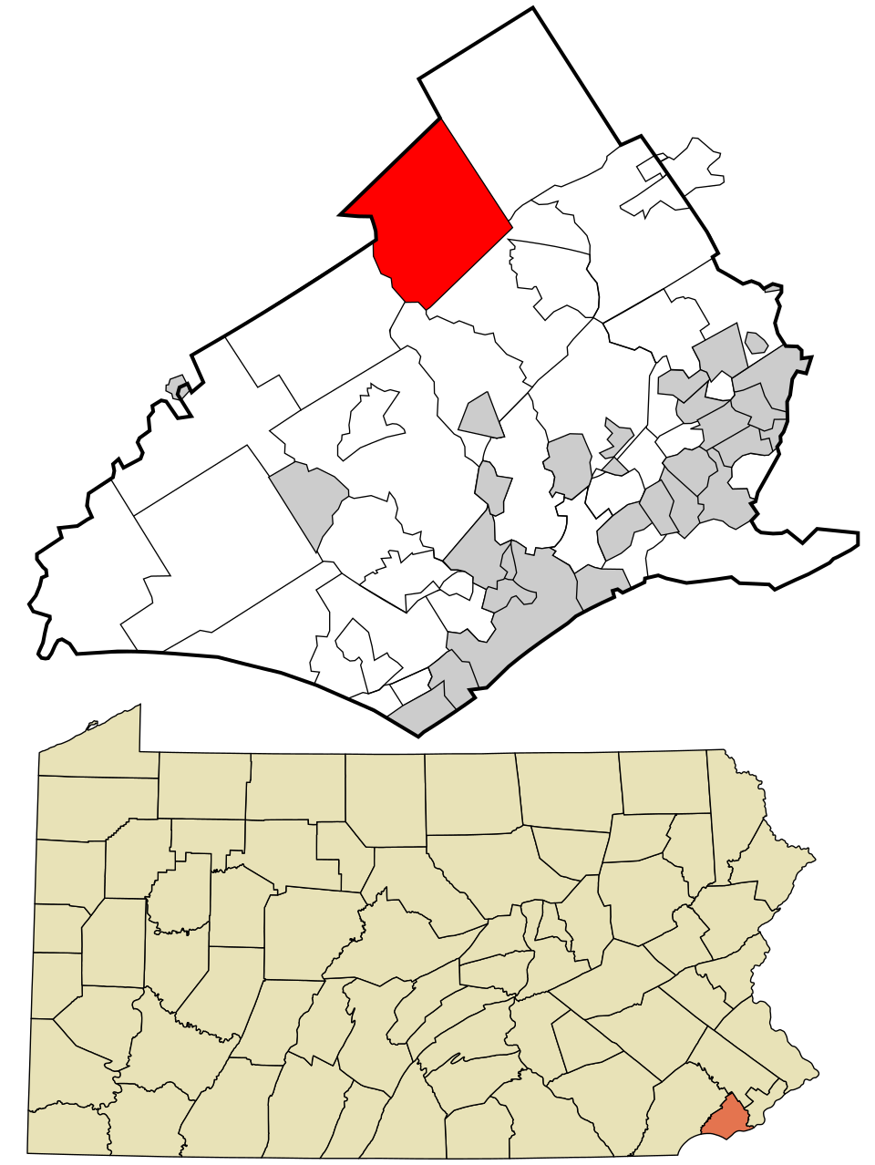 Locator map of Newtown