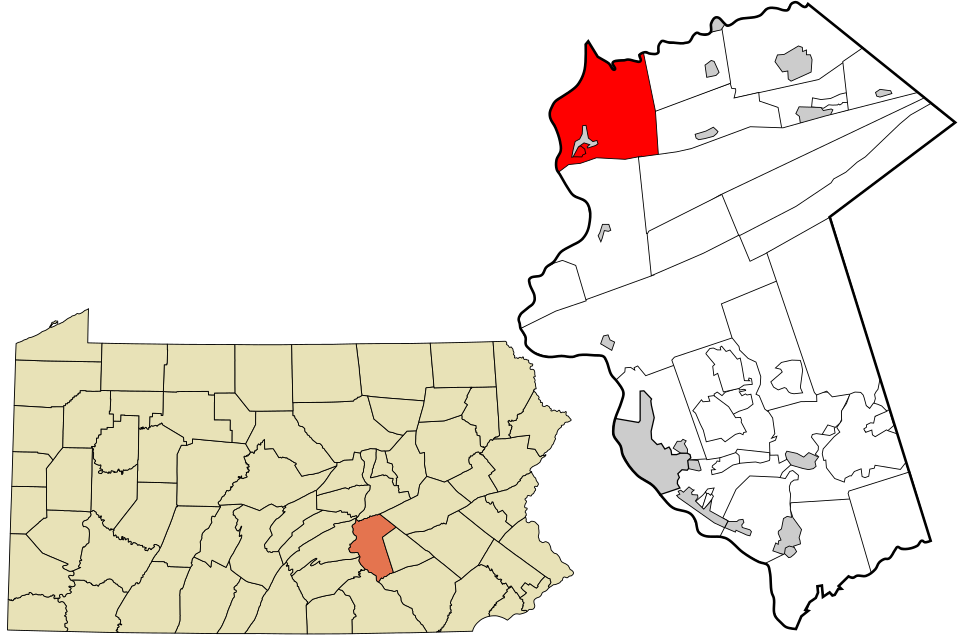 Locator map of Upper Paxton