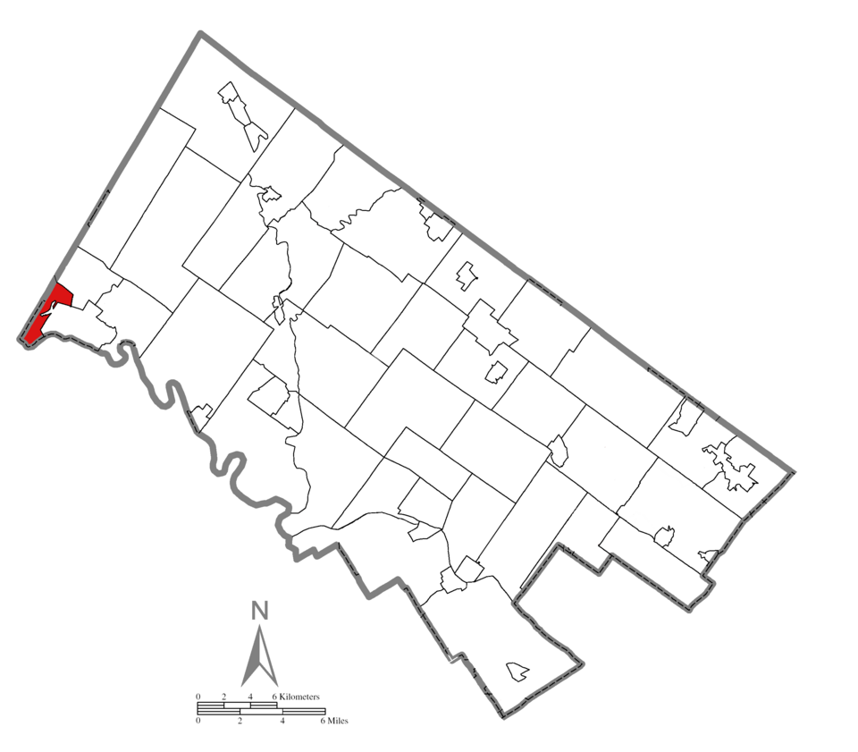 Locator map of West Pottsgrove