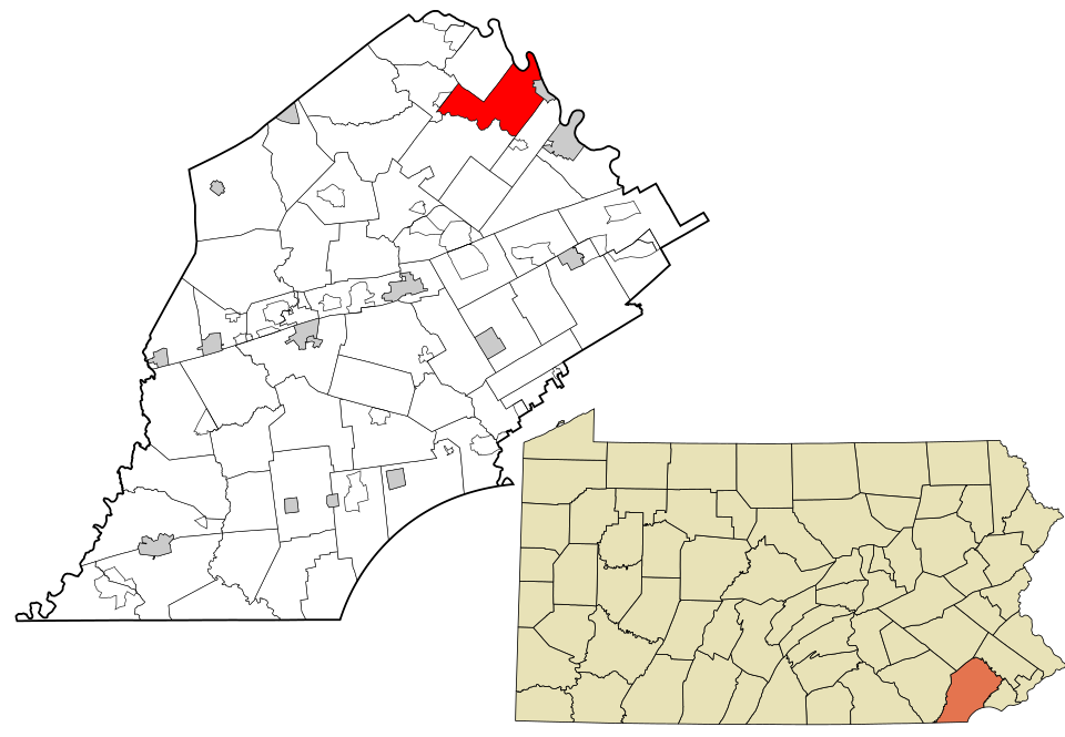 Locator map of East Vincent
