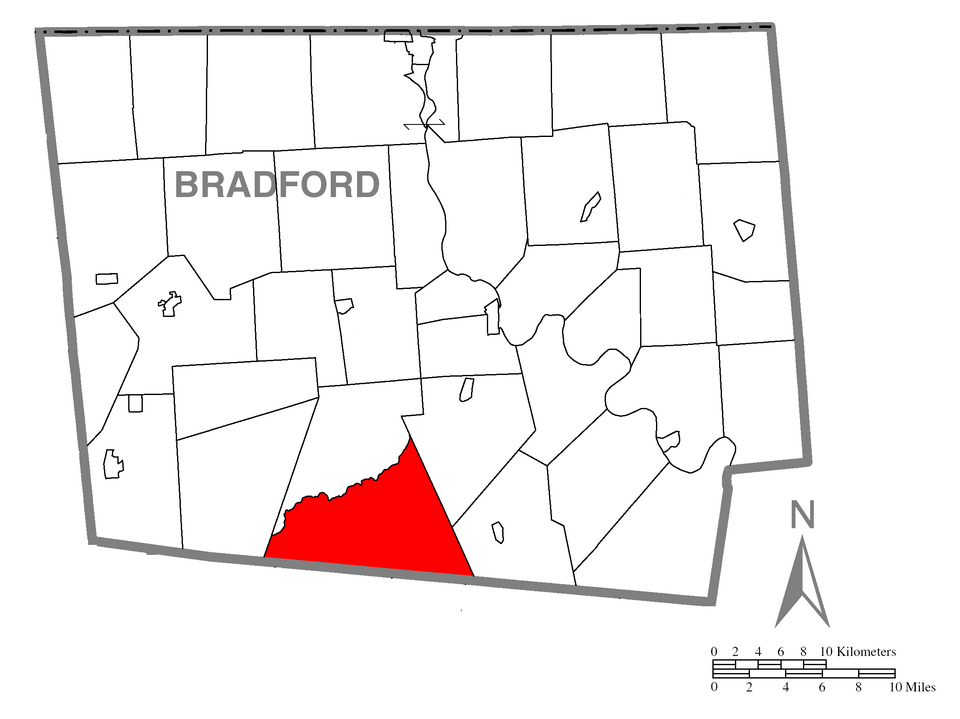 Locator map of Overton