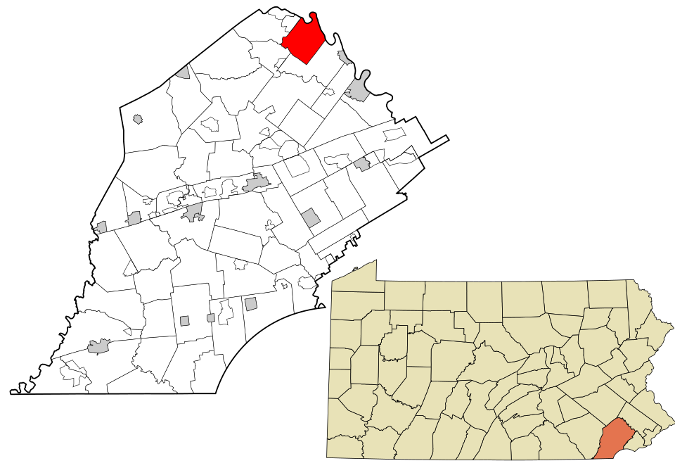 Locator map of East Coventry