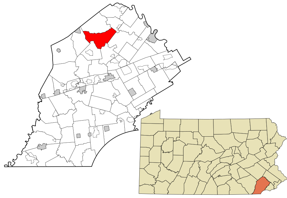 Locator map of East Nantmeal