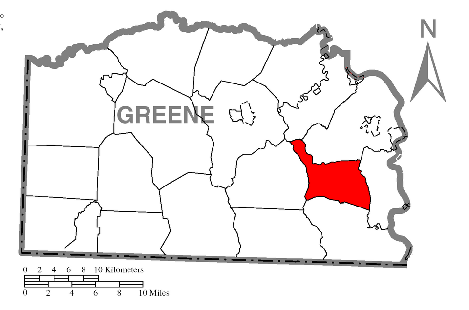 Locator map of Greene