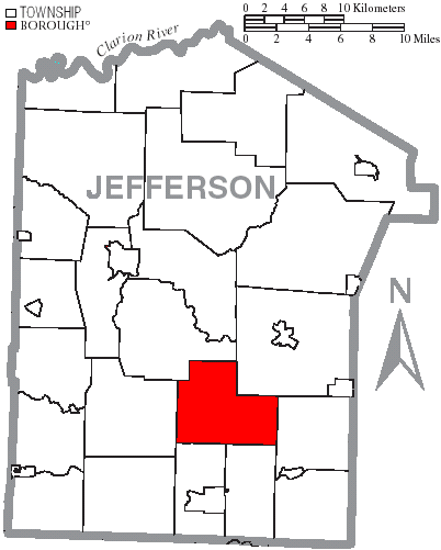 Locator map of McCalmont