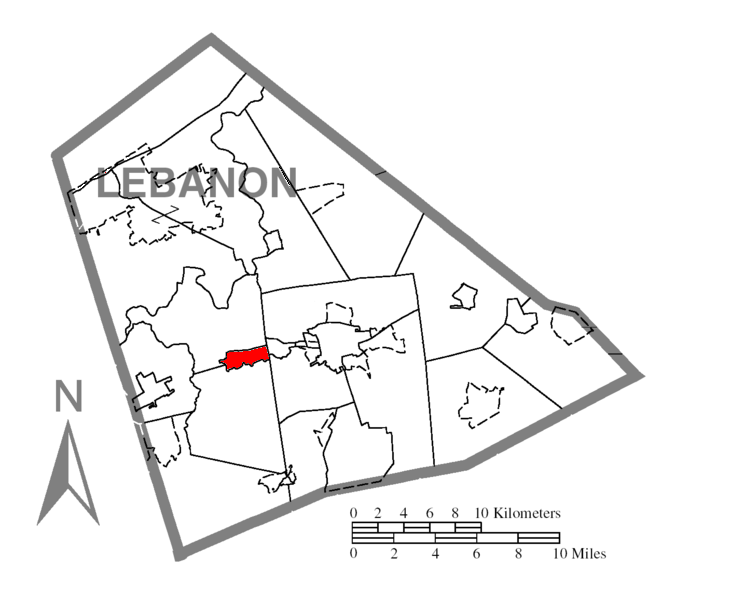 Locator map of Annville
