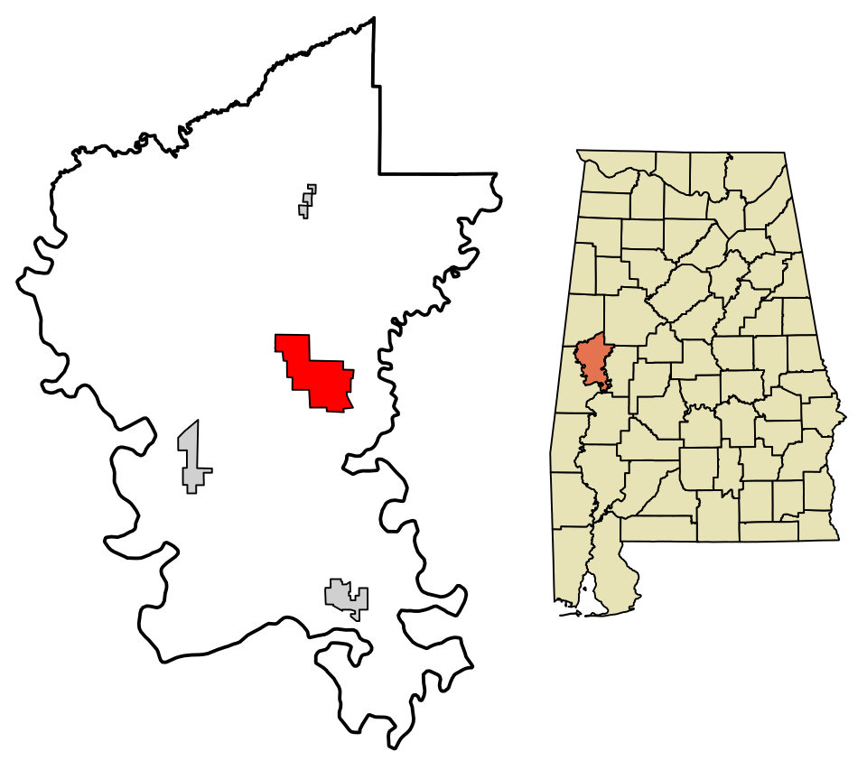 Locator map of Eutaw