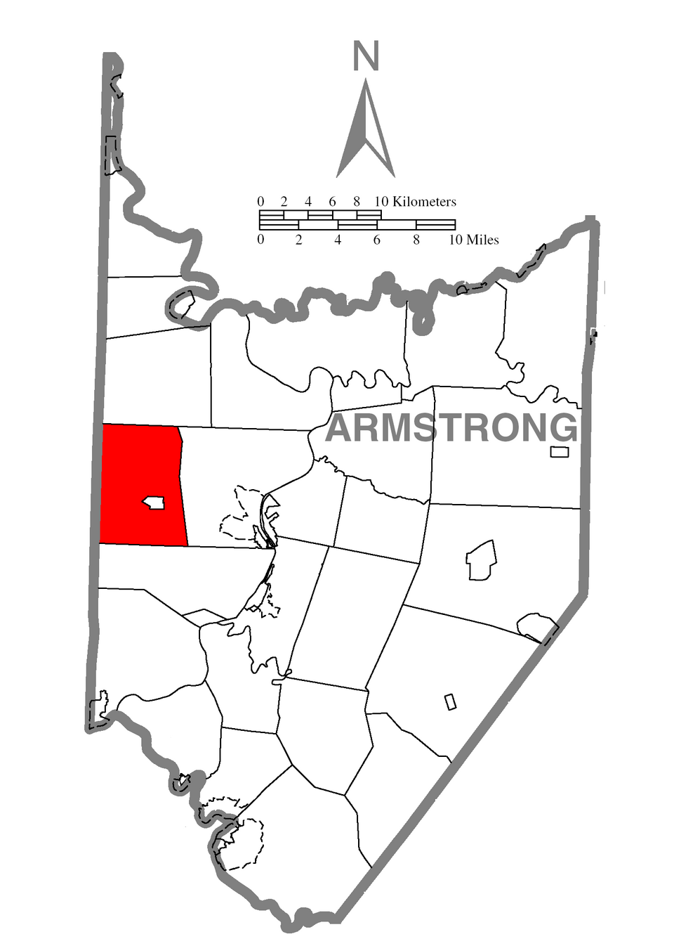 Locator map of West Franklin