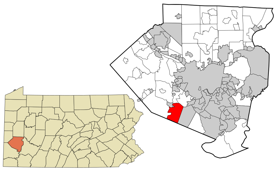 Locator map of Upper St. Clair