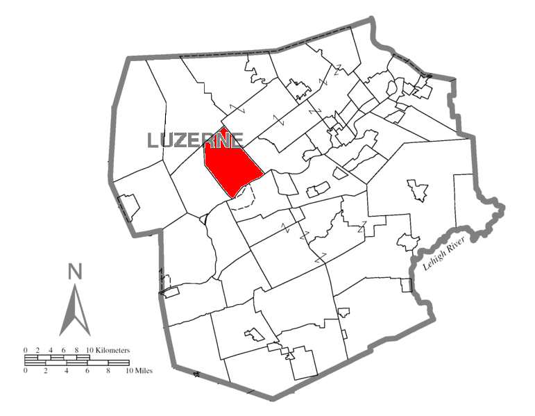 Locator map of Hunlock