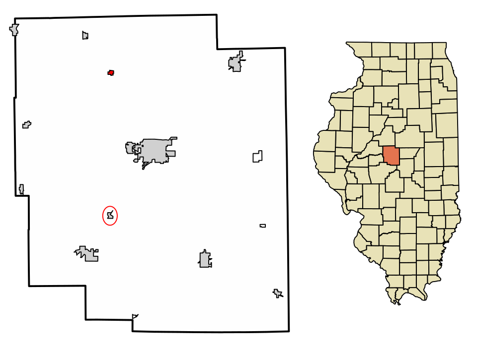 Locator map of Hartsburg