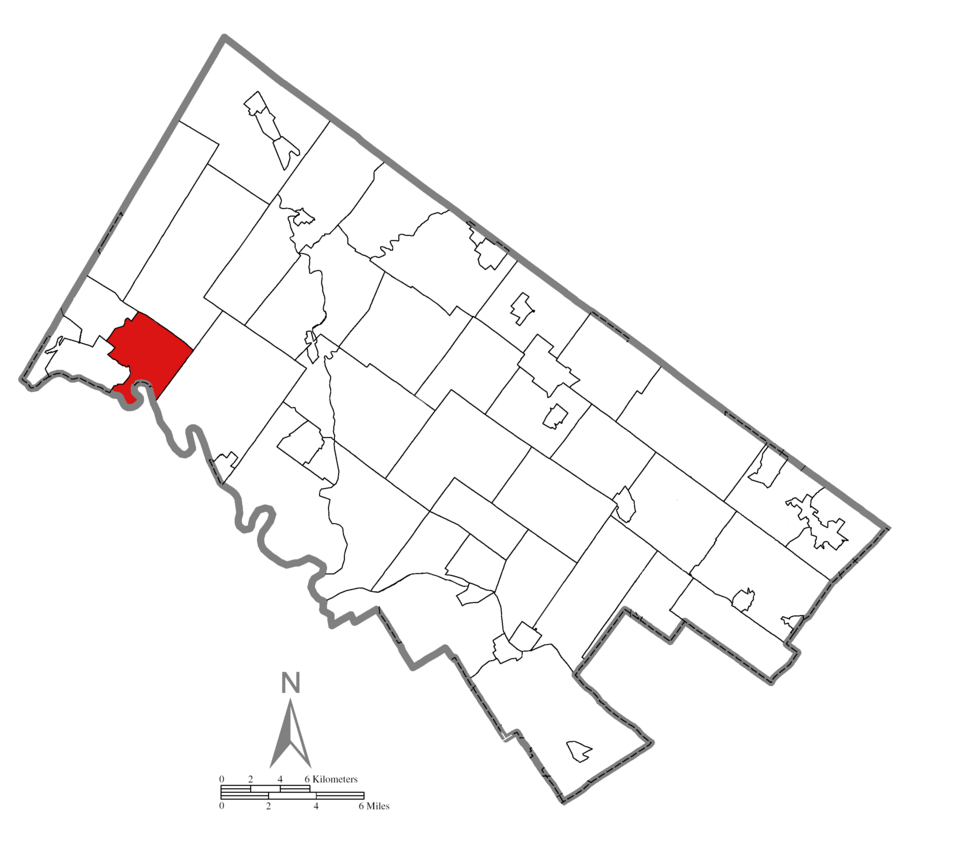 Locator map of Lower Pottsgrove