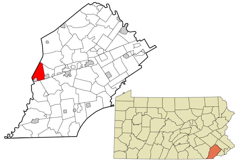 Locator map of West Sadsbury
