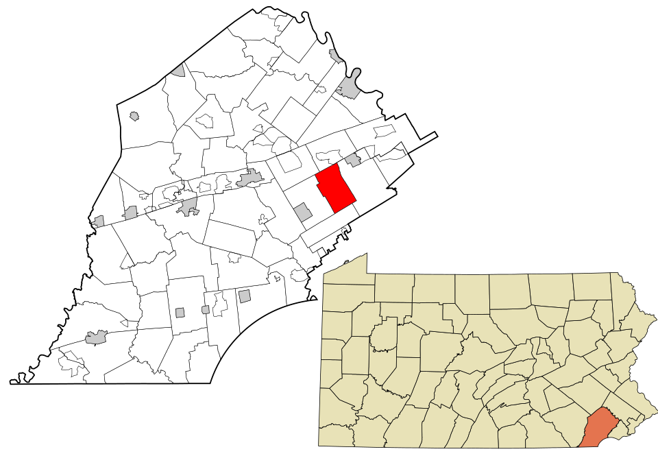 Locator map of East Goshen