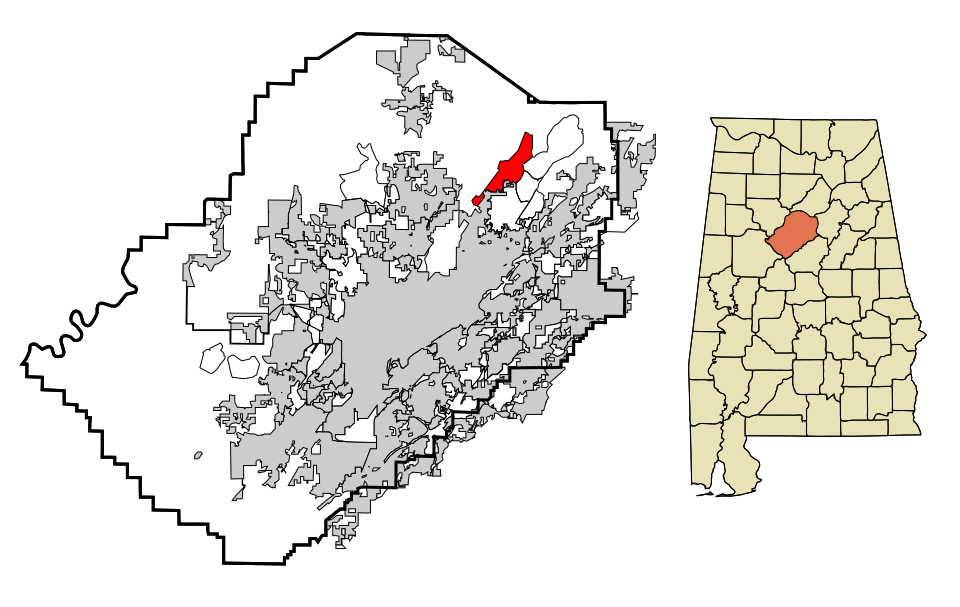 Locator map of Pinson