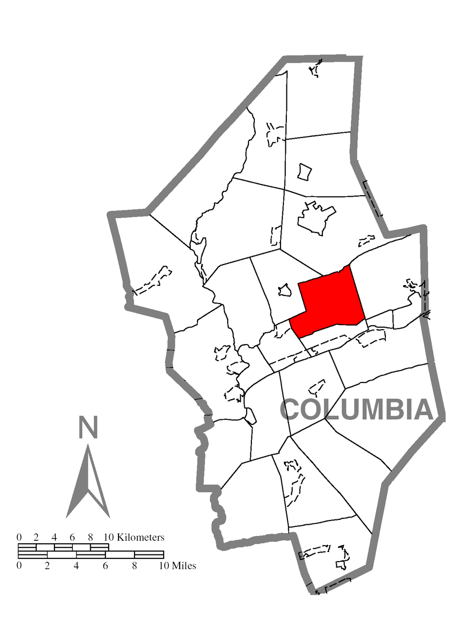 Locator map of North Centre