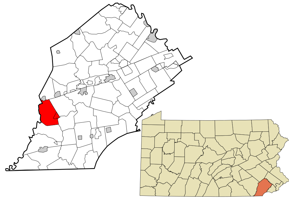 Locator map of West Fallowfield