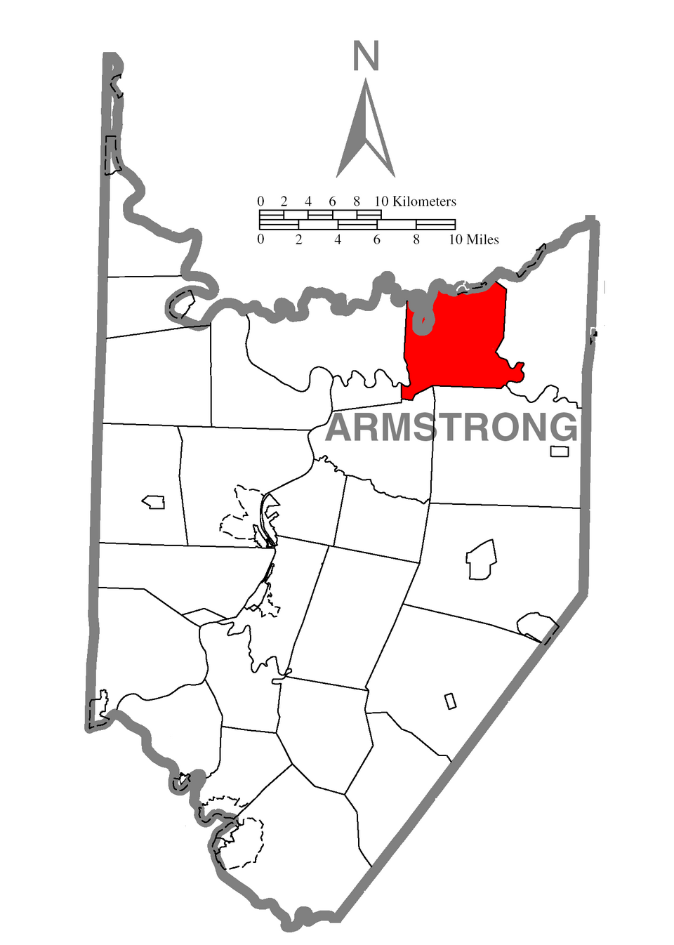 Locator map of Mahoning