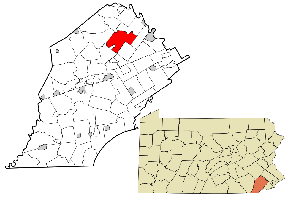 Locator map of West Vincent