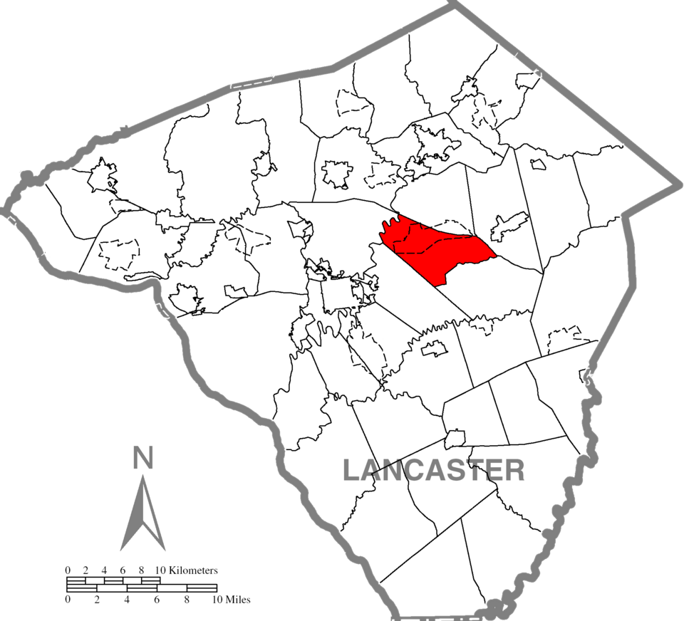 Locator map of Upper Leacock