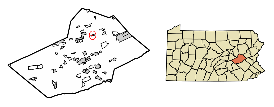 Locator map of Mahanoy