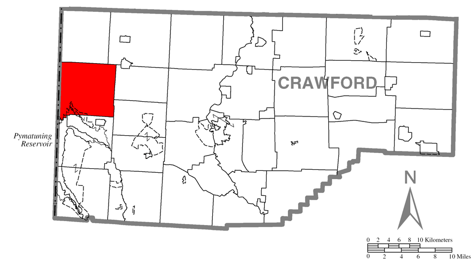 Locator map of Conneaut