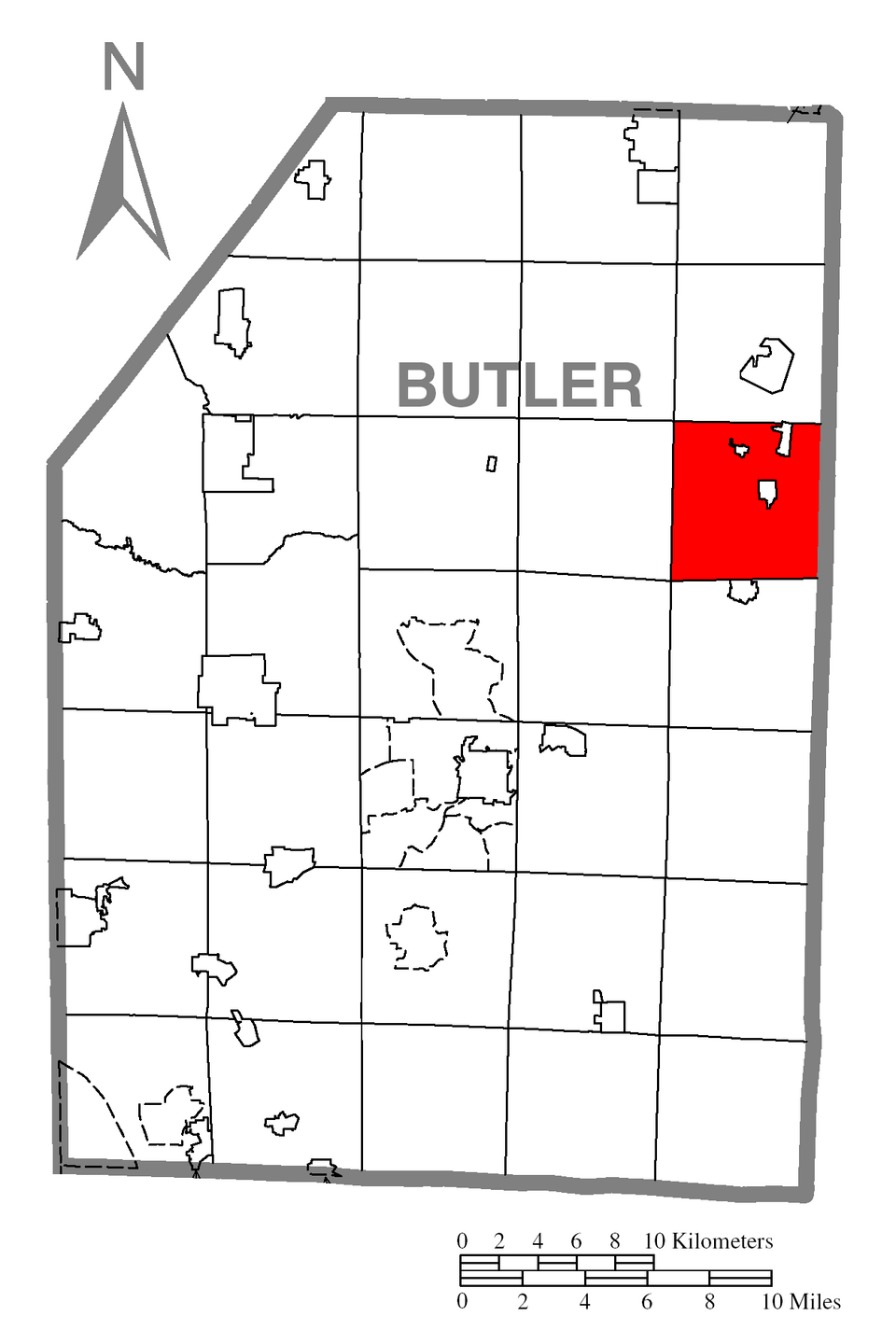 Locator map of Fairview